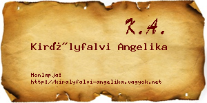 Királyfalvi Angelika névjegykártya
